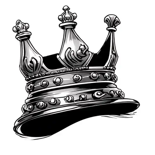 king chess piece with rolex crown tattoo design idea