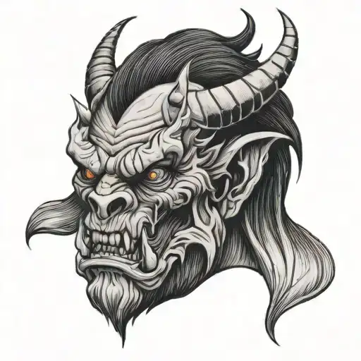 alone,strong,ugly, genius,demonic,beast tattoo design idea