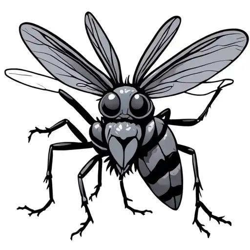 Mosquito cartoon that ladle tattoo design idea