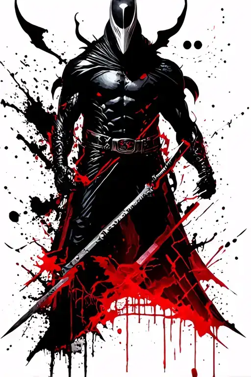 moon knight as a demon slayer tattoo design idea