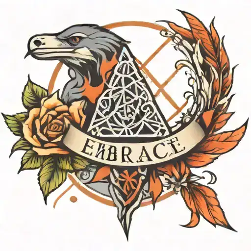 embrace change, delta symbol tattoo design idea