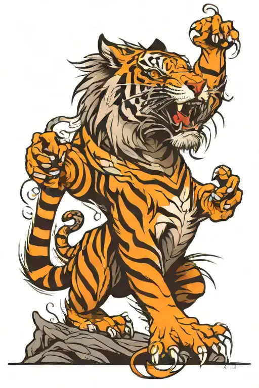 Pectoral Tiger Inspired tatoo tattoo design idea