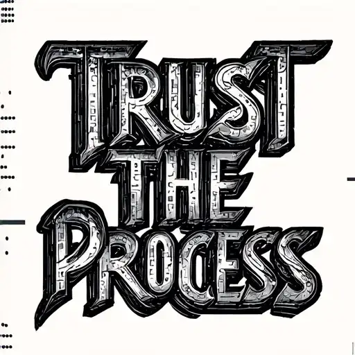 "Trust the process" Morse code design tattoo design idea