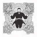 Brazilian Jiu-Jitsu, grappling, black belt tattoo design idea