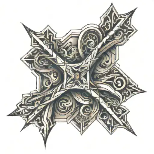 Cross made from infinity symbols tattoo design idea