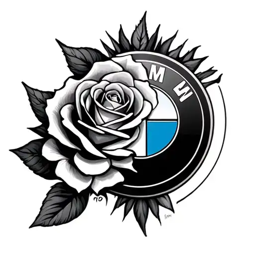 memorial tattoo name jarek rose bmw logos and LA logo tattoo design idea