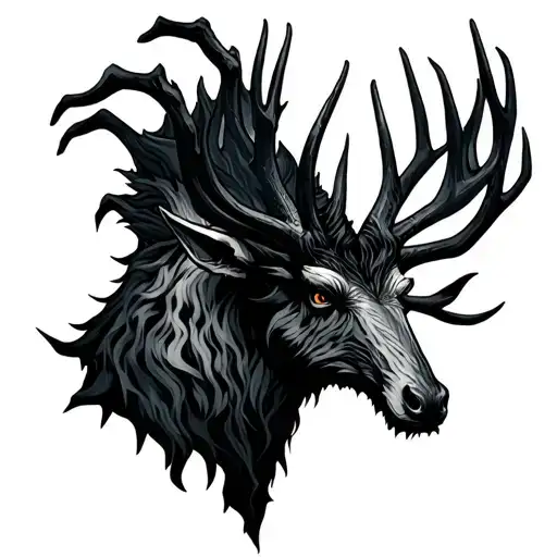 Wendigo tattoo design idea