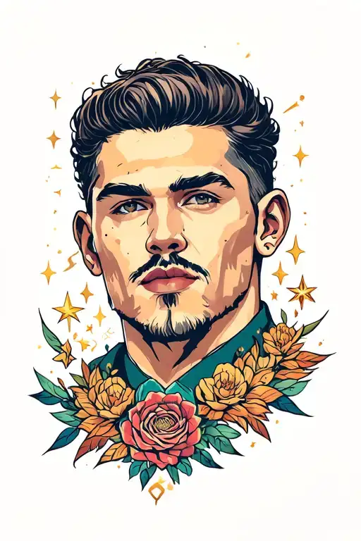 long live nicholas naisonand stars shining tattoo design idea
