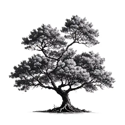 Acacia Tree tattoo design idea