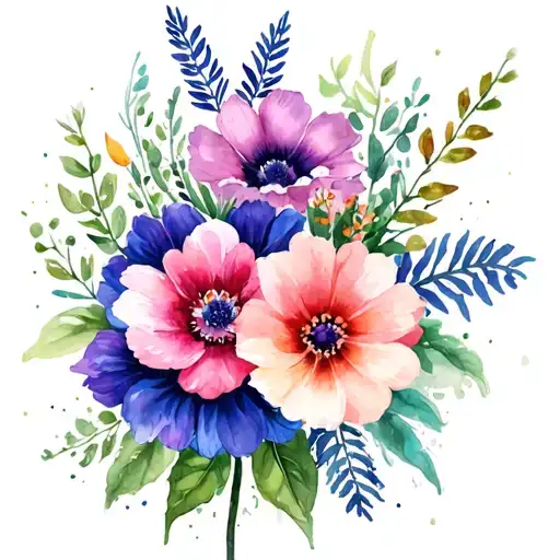 birth month flowers April, February, & September tattoo design idea