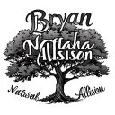 "Bryan Natasha Allison" Tree with names incorporated tattoo design idea