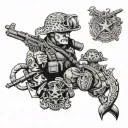 marine corps tattoo design idea