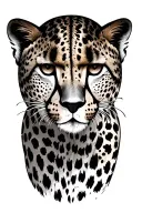 cheetah print surrounded tattoo design idea