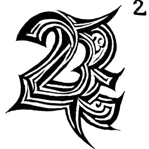 Tome number 2 with Numbers 2. and 3. tattoo design idea