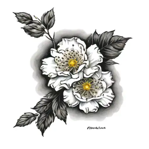 stone roses tattoo design idea