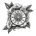 stone roses tattoo design idea