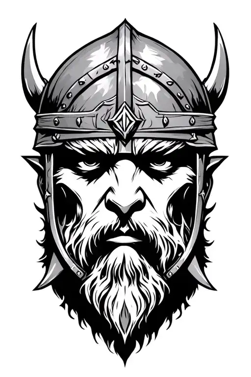 Viking themed Strength, Courage, and Intelligence and Warrior tattoo design idea