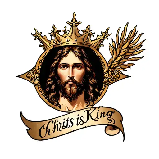 Christ is King biblical verse tattoo design idea