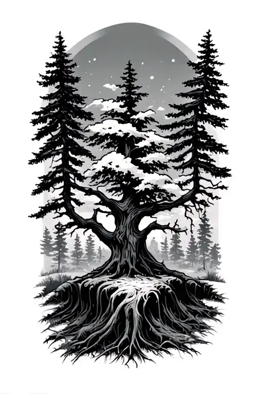tree line with dates included on the tattoo tattoo design idea
