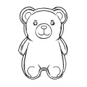 gummy bear outline tattoo design idea