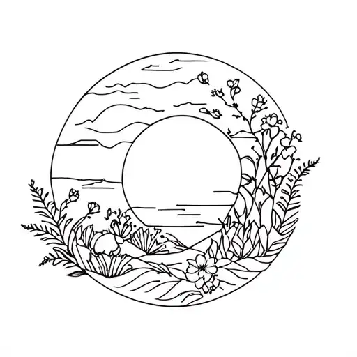 garden from above tattoo design idea