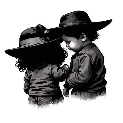 Grandchildren tattoo design idea