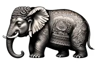 Buddha Elephant tattoo design idea