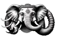 Buddha Elephant tattoo design idea
