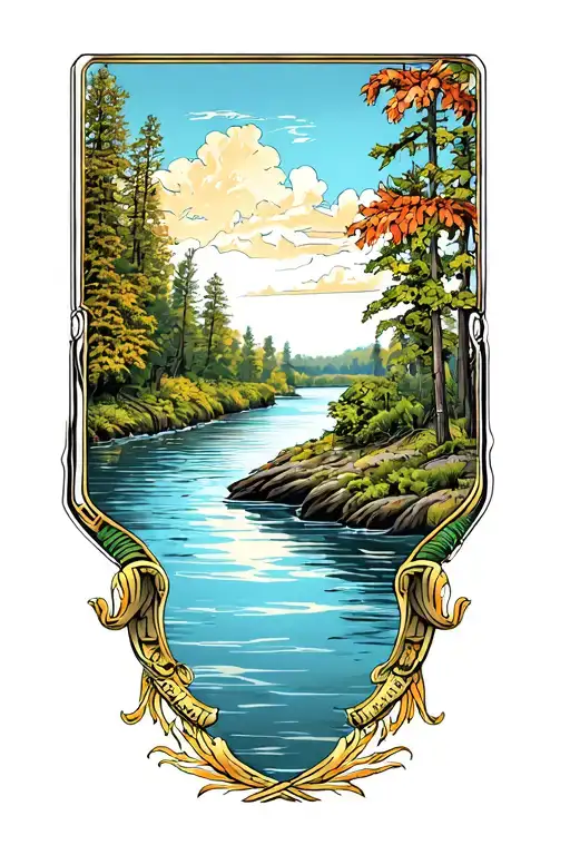 Mississippi River tattoo design idea