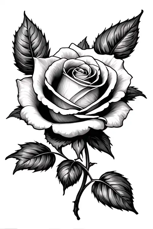 A single Violet Rose tattoo tattoo design idea