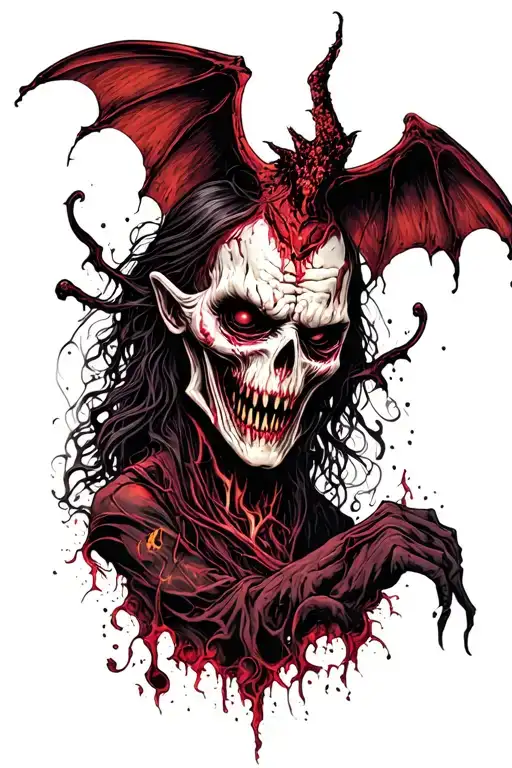 evil and dark tattoo design idea