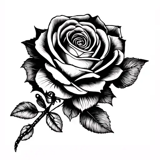 Dragonfly And Rose tattoo design idea