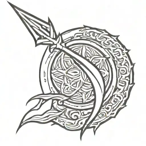 aquaman Trident tattoo design idea