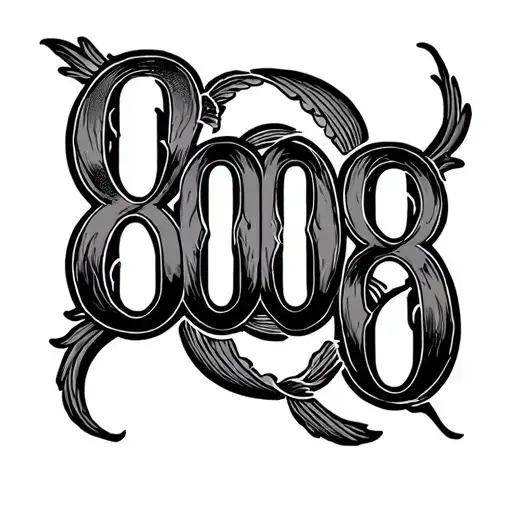 "808" Pisces Symbol tattoo design idea