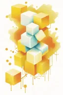 autism rubick cube stylized tattoo design idea