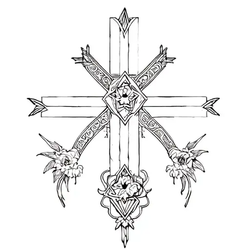 Elvis. Presley cross tattoo design combining elements tattoo design idea