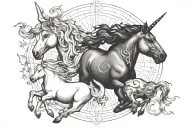 The astrological signs for Sagittarius, Leo, Virgo, and Taurus combined.   tattoo design idea