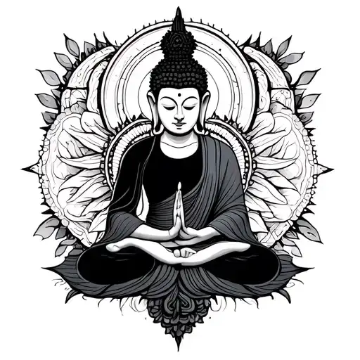 Buddhist tattoo design idea