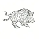 celtic boar tattoo design idea