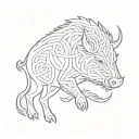 celtic boar tattoo design idea