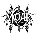 "Moar " indigenous artwork tattoo design idea