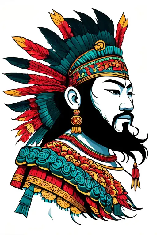 culture of inca god inti tattoo design idea