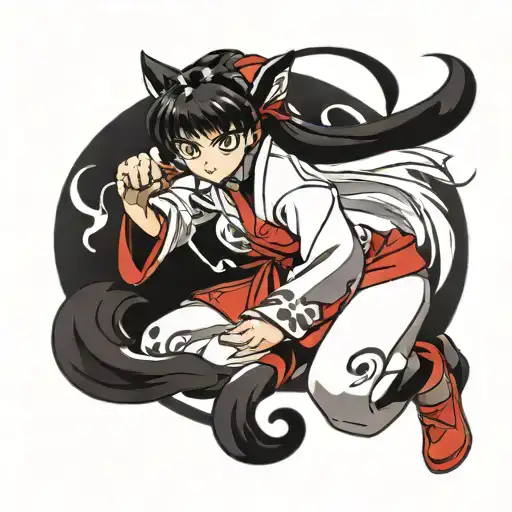 Kikyo from inuyasha tattoo design idea