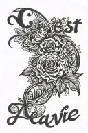 C'est la vie cursive writing tattoo design idea