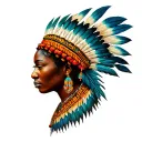 african native, nigeria tattoo design idea