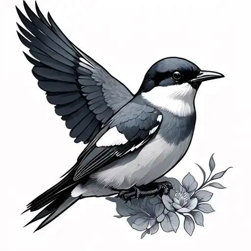 Swallow tattoo design idea