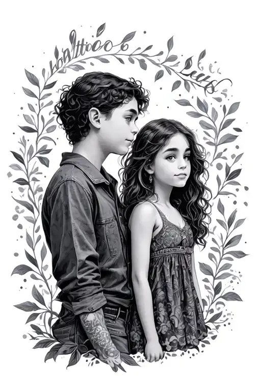 I want a tattoo for my older brother and younger sister tattoo design idea