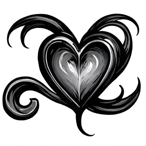 3 letter C connected to make heart tattoo design idea