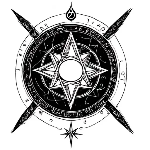 Hermetic teachings alchemical symbols tattoo design idea