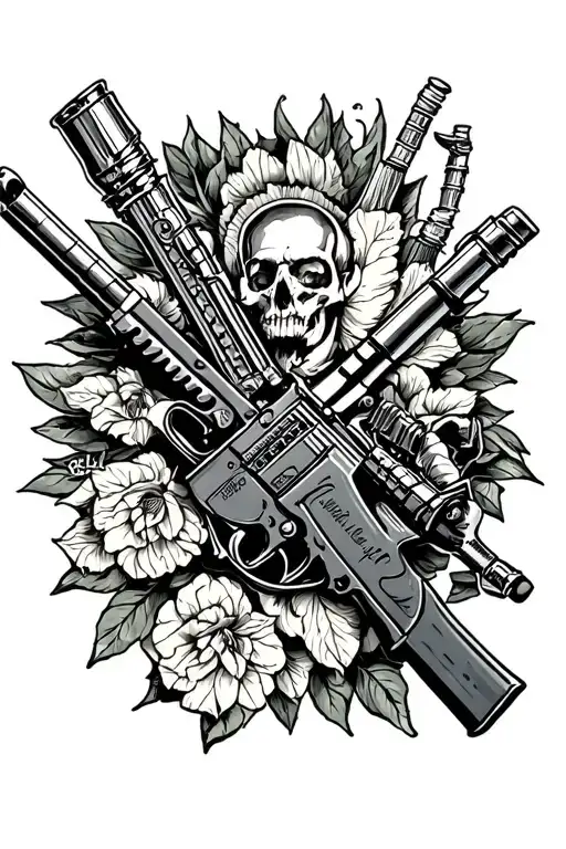 Drug weapon God don't forgive me tattoo design idea